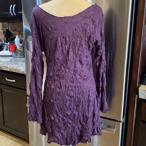 Stunning Vine Street Crinkle Dress & Matching Hooded Duster Size L​ - Picture 7 of 16